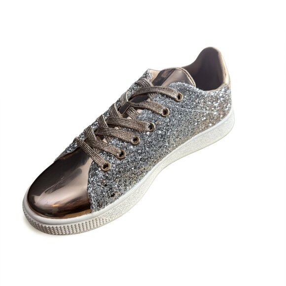 forever by forever link glitter rose gold flat shoes size 8 - Picture 3 of 3